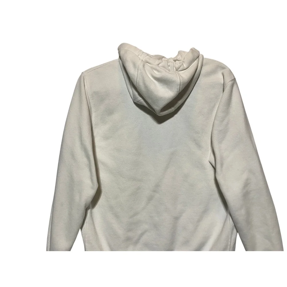 Nike Sportswear Club Pullover Hoodie Men's White Size Small Fleece Cotton Blend